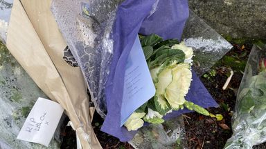 Flowers left outside the house in Pentwyn, Penyrheol, near Caerphilly where Jack Lis a 10-year-old boy was killed by a dog on Monday. The dog was destroyed by firearms officers and no other animals were involved in the attack.  